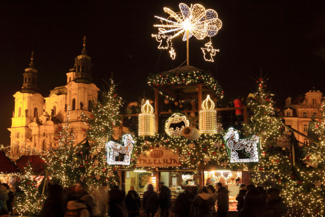 Vánoční trhy na Staroměstském náměstí, Прага, Чехия