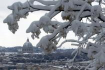 Античные памятники Рима закрыты для туристов из-за снегопада