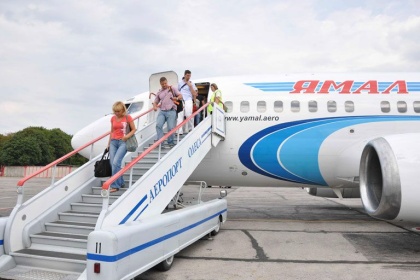 Российская авиакомпания "Ямал" выполнила первый рейс в Международный аэропорт "Одесса"