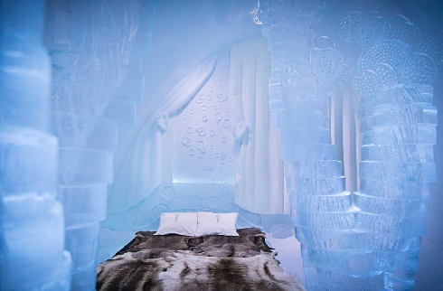 Ледяной отель в Юккасъярви, Швеция.
