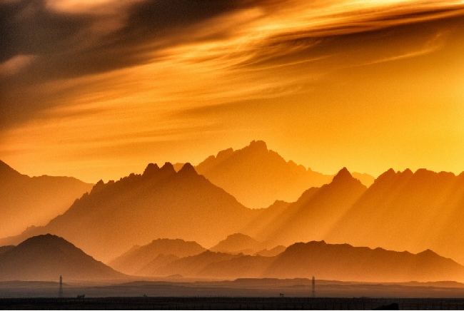  Закат в горах, Египет