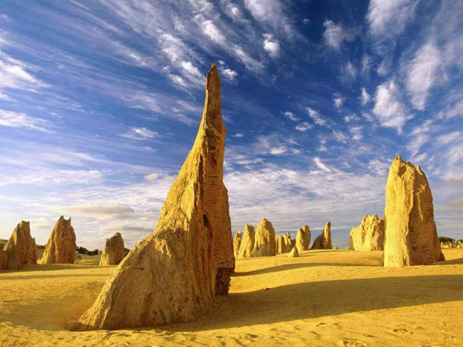 Золотые пески Австралии, пустыня Пиннаклс