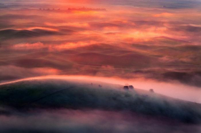  Туманный рассвет над Palouse