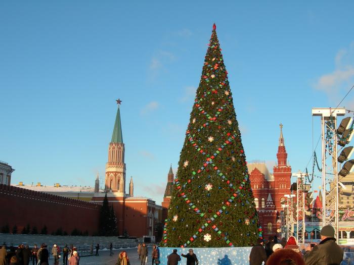 Новогодняя ёлка в Москве на Красной пощади