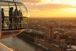 Вид на Лондон с колеса обзора Лондонский Глаз, Великобритания
